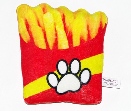 W4380 Plush Chips Dog Toy with crinckle