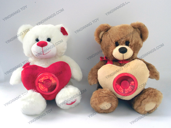 Y3234 Valentine Days Plush Bear with Led Heart