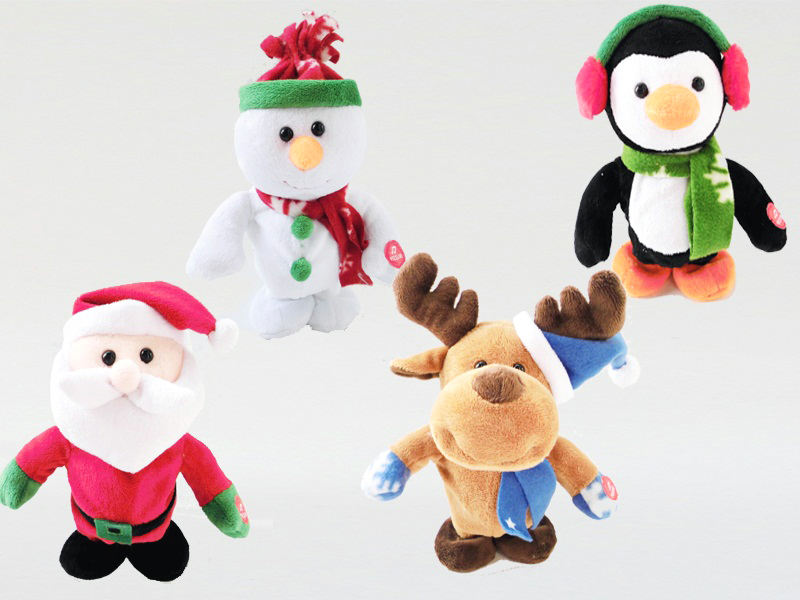 Y2084 Singing and walking Christmas Penguin,Reindeer,Santa,Snowman