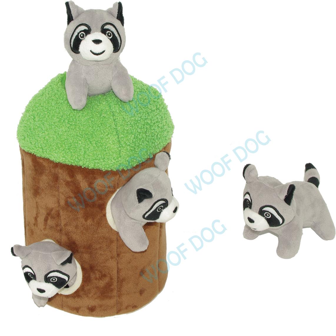 W5430 Hide and seek pet toy set Fox, Raccoon,squirrel