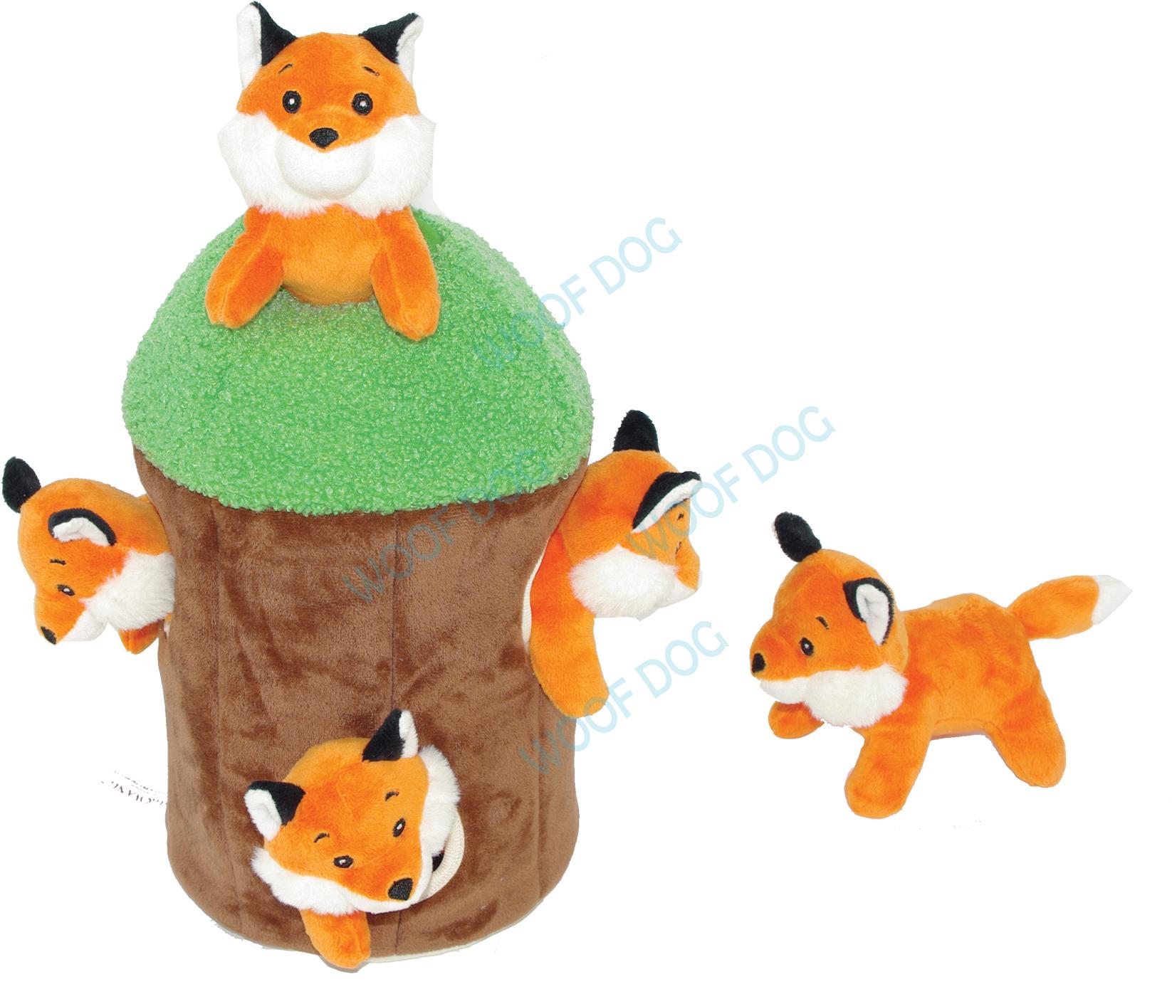 W5430 Hide and seek pet toy set Fox, Raccoon,squirrel