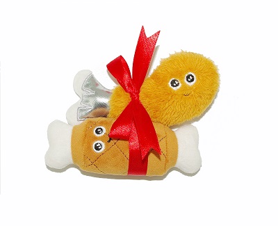 W5532 plush Chicken bone and ham pet toy for small dog
